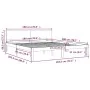 White solid wood bed frame Supe King 180x200 cm by vidaXL, Beds and slatted bases - Ref: Foro24-810511, Price: 126,07 €, Disc...