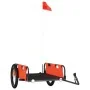Anhänger für Fahrräder aus Eisen und orangefarbenem Oxford-Stoff von vidaXL, Fahrradanhänger - Ref: Foro24-94173, Preis: 94,0...
