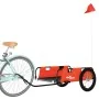 Anhänger für Fahrräder aus Eisen und orangefarbenem Oxford-Stoff von vidaXL, Fahrradanhänger - Ref: Foro24-94173, Preis: 94,0...