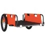 Anhänger für Fahrräder aus Eisen und orangefarbenem Oxford-Stoff von vidaXL, Fahrradanhänger - Ref: Foro24-94173, Preis: 94,0...