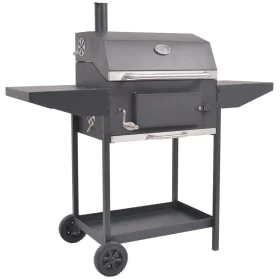 Barbacoa Ahumador al carbón con estante inferior negro de vidaXL, Barbacoas - Ref: Foro24-43048, Precio: 292,63 €, Descuento: %