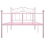 Estructura de cama de metal rosa 90x200 cm de vidaXL, Camas y somieres - Ref: Foro24-284537, Precio: 110,88 €, Descuento: %