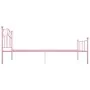 Estructura de cama de metal rosa 90x200 cm de vidaXL, Camas y somieres - Ref: Foro24-284537, Precio: 110,88 €, Descuento: %