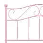 Estructura de cama de metal rosa 90x200 cm de vidaXL, Camas y somieres - Ref: Foro24-284537, Precio: 110,88 €, Descuento: %
