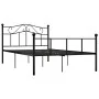 Estructura de cama de metal negro 120x200 cm de vidaXL, Camas y somieres - Ref: Foro24-284525, Precio: 122,74 €, Descuento: %