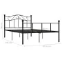 Estructura de cama de metal negro 120x200 cm de vidaXL, Camas y somieres - Ref: Foro24-284525, Precio: 122,74 €, Descuento: %