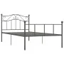 Gray metal bed frame 100x200 cm by vidaXL, Beds and slatted bases - Ref: Foro24-284531, Price: 81,43 €, Discount: %
