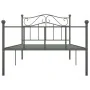 Graues Metallbettgestell 100x200 cm von vidaXL, Betten und Lattenroste - Ref: Foro24-284531, Preis: 81,43 €, Rabatt: %