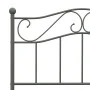 Gray metal bed frame 100x200 cm by vidaXL, Beds and slatted bases - Ref: Foro24-284531, Price: 81,43 €, Discount: %