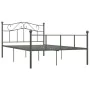 Gray metal bed frame 120x200 cm by vidaXL, Beds and slatted bases - Ref: Foro24-284532, Price: 86,22 €, Discount: %