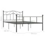 Graues Metallbettgestell 120x200 cm von vidaXL, Betten und Lattenroste - Ref: Foro24-284532, Preis: 86,22 €, Rabatt: %