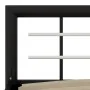 Black and white metal bed frame 160x200 cm by vidaXL, Beds and slatted bases - Ref: Foro24-284554, Price: 187,33 €, Discount: %
