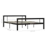 Estructura de cama de metal negro y blanco 160x200 cm de vidaXL, Camas y somieres - Ref: Foro24-284554, Precio: 187,33 €, Des...