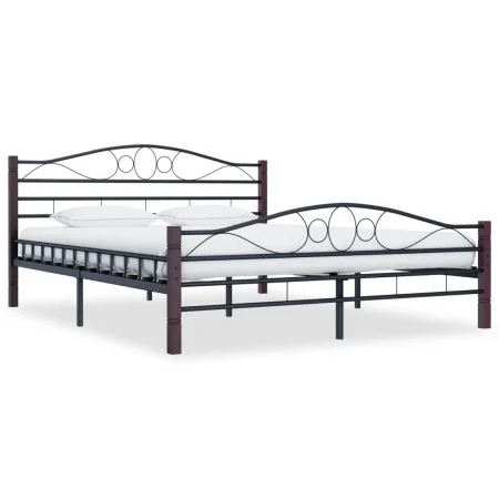 Schwarzer Metallbettrahmen 160x200 cm von vidaXL, Betten und Lattenroste - Ref: Foro24-285294, Preis: 157,83 €, Rabatt: %