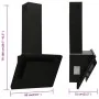 Campana extractora acero inoxidable vidrio templado negro 60 cm de vidaXL, Extractores - Ref: Foro24-51662, Precio: 175,18 €,...