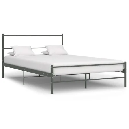 Graues Metallbettgestell 160x200 cm von vidaXL, Betten und Lattenroste - Ref: Foro24-286495, Preis: 105,63 €, Rabatt: %