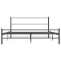Gray metal bed frame 140x200 cm by vidaXL, Beds and slatted bases - Ref: Foro24-286494, Price: 98,32 €, Discount: %