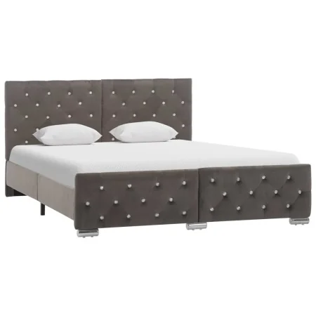 Grauer Samtbettrahmen 140x200 cm von vidaXL, Betten und Lattenroste - Ref: Foro24-286832, Preis: 321,82 €, Rabatt: %