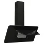 Campana extractora acero inoxidable vidrio templado negro 90 cm de vidaXL, Extractores - Ref: Foro24-51665, Precio: 219,26 €,...