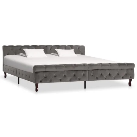 Gray velvet bed frame 200x200 cm by vidaXL, Beds and slatted bases - Ref: Foro24-288563, Price: 386,62 €, Discount: %