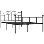 Black metal bed frame 140x200 cm by vidaXL, Beds and slatted bases - Ref: Foro24-284526, Price: 133,91 €, Discount: %