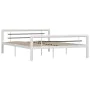Estructura de cama de metal blanco y negro 160x200 cm de vidaXL, Camas y somieres - Ref: Foro24-284548, Precio: 154,15 €, Des...