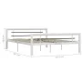 Schwarz-weißes Metallbettgestell 160x200 cm von vidaXL, Betten und Lattenroste - Ref: Foro24-284548, Preis: 154,15 €, Rabatt: %