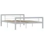 Grau-weißes Metallbettgestell 120x200 cm von vidaXL, Betten und Lattenroste - Ref: Foro24-284558, Preis: 88,80 €, Rabatt: %