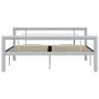 Grau-weißes Metallbettgestell 120x200 cm von vidaXL, Betten und Lattenroste - Ref: Foro24-284558, Preis: 88,80 €, Rabatt: %