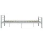 Grau-weißes Metallbettgestell 120x200 cm von vidaXL, Betten und Lattenroste - Ref: Foro24-284558, Preis: 88,80 €, Rabatt: %