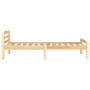 Solid pine wood bed frame 100x200 cm by vidaXL, Beds and slatted bases - Ref: Foro24-322062, Price: 108,65 €, Discount: %