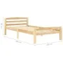 Estructura de cama de madera maciza de pino 100x200 cm de vidaXL, Camas y somieres - Ref: Foro24-322062, Precio: 108,61 €, De...