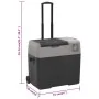 Black and gray polypropylene refrigerator with wheels and handle 50 L by vidaXL, Refrigerators - Ref: Foro24-51783, Price: 30...