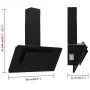Campana extractora acero inoxidable vidrio templado negro 90 cm de vidaXL, Extractores - Ref: Foro24-51665, Precio: 219,26 €,...