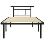 Black metal bed frame 100x200 cm by vidaXL, Beds and slatted bases - Ref: Foro24-324823, Price: 96,40 €, Discount: %