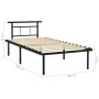 Schwarzer Metallbettrahmen 100x200 cm von vidaXL, Betten und Lattenroste - Ref: Foro24-324823, Preis: 96,40 €, Rabatt: %