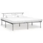 Gray metal bed frame 180x200 cm by vidaXL, Beds and slatted bases - Ref: Foro24-324837, Price: 95,57 €, Discount: %
