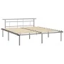 Gray metal bed frame 180x200 cm by vidaXL, Beds and slatted bases - Ref: Foro24-324837, Price: 95,57 €, Discount: %