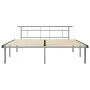 Gray metal bed frame 180x200 cm by vidaXL, Beds and slatted bases - Ref: Foro24-324837, Price: 95,57 €, Discount: %