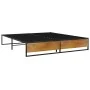 Estructura de cama de metal negra 200x200 cm de vidaXL, Camas y somieres - Ref: Foro24-324819, Precio: 98,09 €, Descuento: %