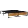 Schwarzer Metallbettrahmen 200x200 cm von vidaXL, Betten und Lattenroste - Ref: Foro24-324819, Preis: 98,09 €, Rabatt: %
