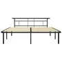 Estructura de cama de metal negro 180x200 cm de vidaXL, Camas y somieres - Ref: Foro24-324835, Precio: 126,83 €, Descuento: %