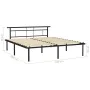 Estructura de cama de metal negro 180x200 cm de vidaXL, Camas y somieres - Ref: Foro24-324835, Precio: 126,83 €, Descuento: %