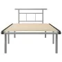 Graues Metallbettgestell 100x200 cm von vidaXL, Betten und Lattenroste - Ref: Foro24-324825, Preis: 95,15 €, Rabatt: %