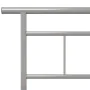 Gray metal bed frame 100x200 cm by vidaXL, Beds and slatted bases - Ref: Foro24-324825, Price: 95,15 €, Discount: %