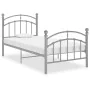 Estructura de cama de metal gris 90x200 cm de vidaXL, Camas y somieres - Ref: Foro24-324969, Precio: 130,18 €, Descuento: %