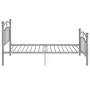 Estructura de cama de metal gris 90x200 cm de vidaXL, Camas y somieres - Ref: Foro24-324969, Precio: 130,18 €, Descuento: %