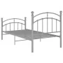 Estructura de cama de metal gris 90x200 cm de vidaXL, Camas y somieres - Ref: Foro24-324969, Precio: 130,18 €, Descuento: %