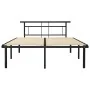 Black metal bed frame 140x200 cm by vidaXL, Beds and slatted bases - Ref: Foro24-324829, Price: 92,53 €, Discount: %