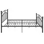Estructura de cama de metal negra 140x200 cm de vidaXL, Camas y somieres - Ref: Foro24-324976, Precio: 135,93 €, Descuento: %